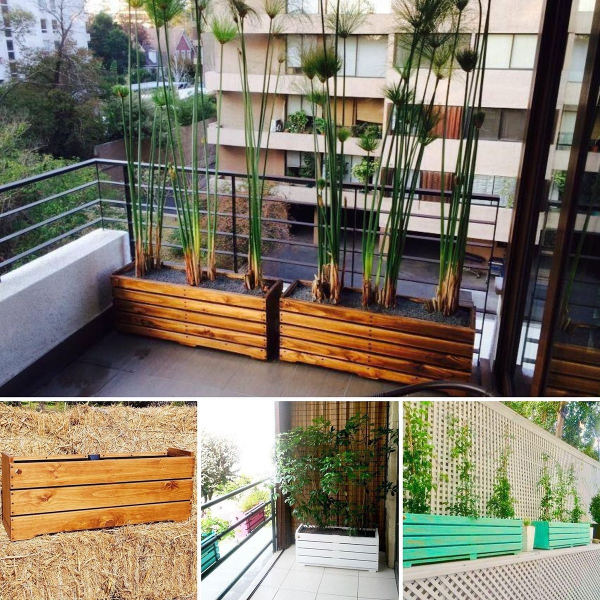 POTTERY - Jardinera de Piso de Madera