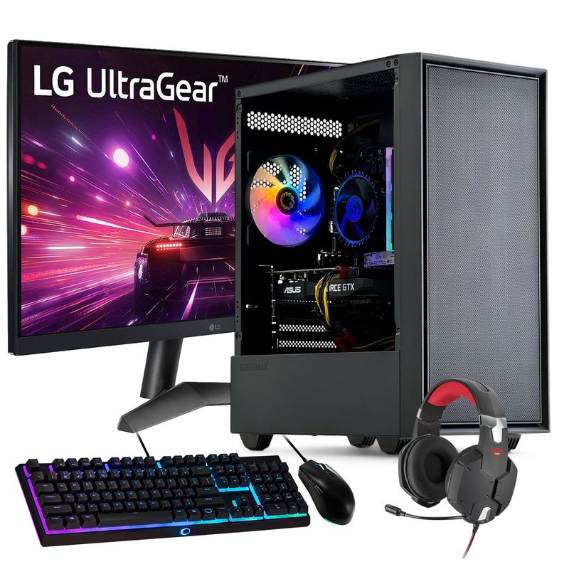 HYPERPC - PC GAMER + MONITOR 24 + Perif: AMD RYZEN 5 8400 16gb 500Tb RTX 3050 WiFi