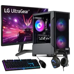 HYPERPC - PC GAMER + MONITOR 24 + Perif: AMD RYZEN 5 8400 32gb 2Tb RTX 3050 WiFi