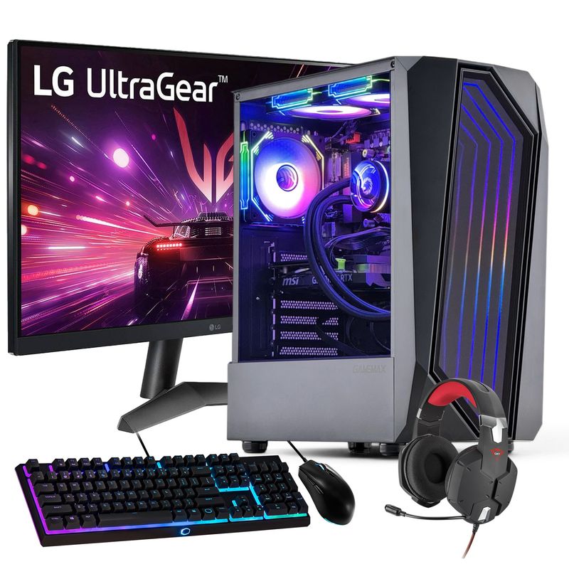 HYPERPC - PC GAMER + MONITOR 27 + Perif: AMD RYZEN 5 8400 32Gb 2Tb RTX 4060 WiFi