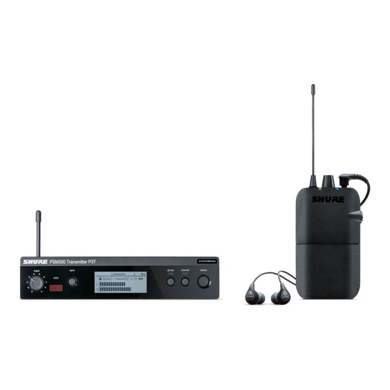 SHURE - Sistema de monitoreo Shure P3TR112GR in ear H20