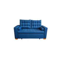 DKORA - SOFA CAMA LIRIO AZUL OSCURO 3 CUERPOS