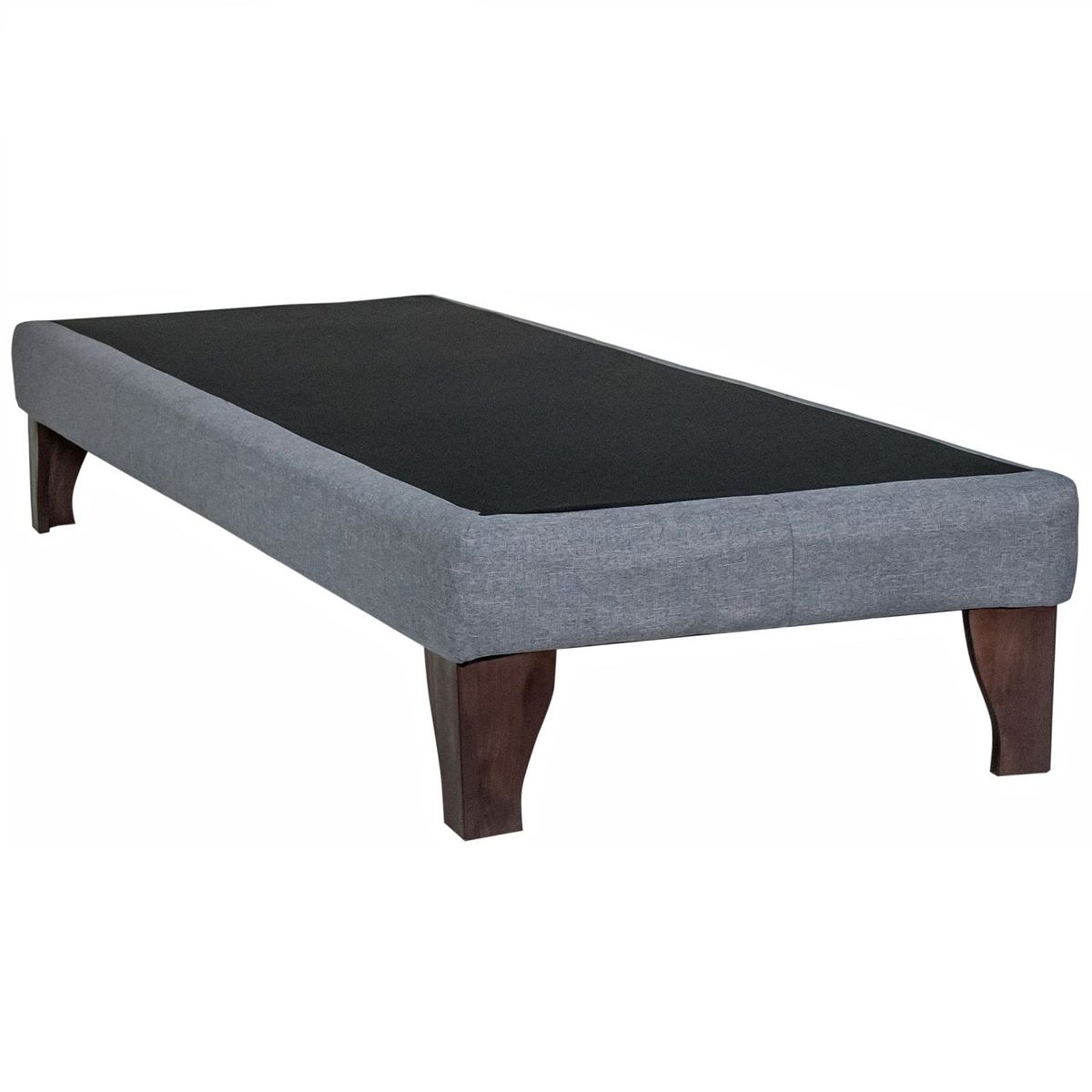 BLOCCARE - Base De Cama 1.5 Plazas Box 13 cm largo 200cm con patas madera 19.5 cm