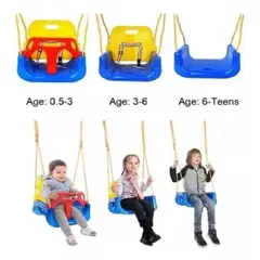 GENERICO - Columpio Silla 3 En 1 Ajustable Portátil Niños Asiento Bebé