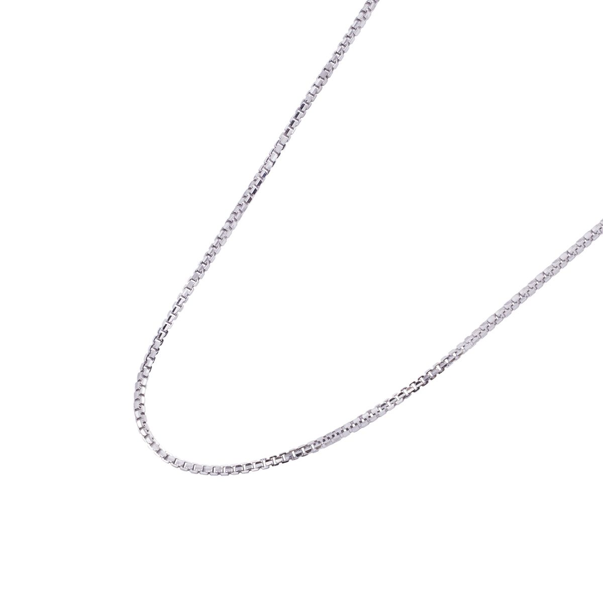 JB JOYAS BARON - Cadena de Oro Blanco 18kt Eslabon Caja 40CM