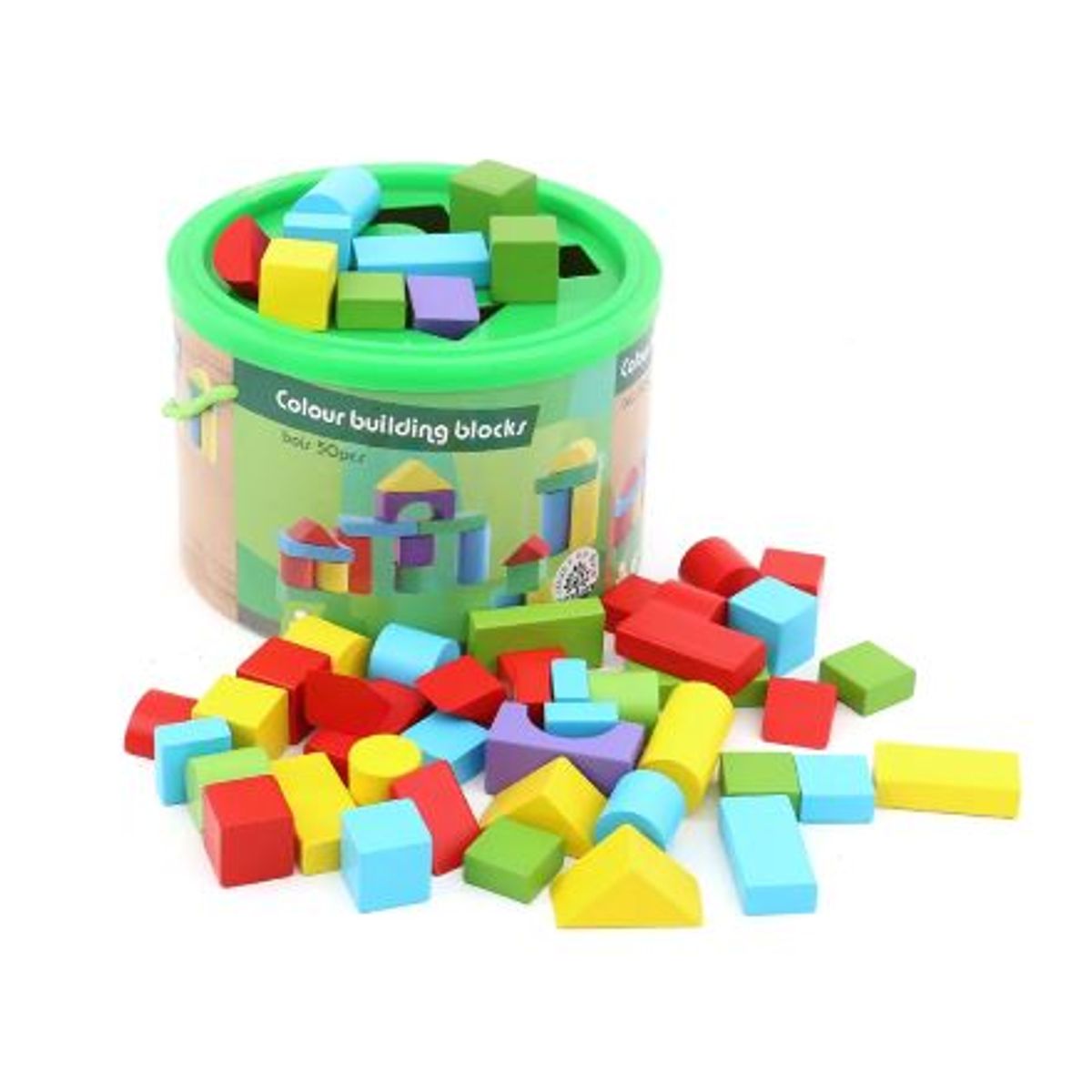 GENERICO - COLOUR BUILDING BLOCKS / BLOQUES DE MADERA 50 PZAS