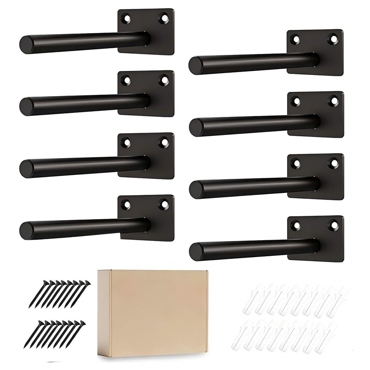 ATURE - Pack 8 Soportes Escuadra Para Repisas Estantes