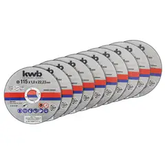 KWB - Disco De Corte P Metal Acero Inoxidable 115mm 10 Und