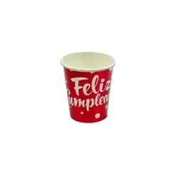 GENERICO - Vasos De Carton Rojo 6pcs 250ml