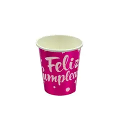GENERICO - Vasos De Carton Fucsia 6pcs 250ml