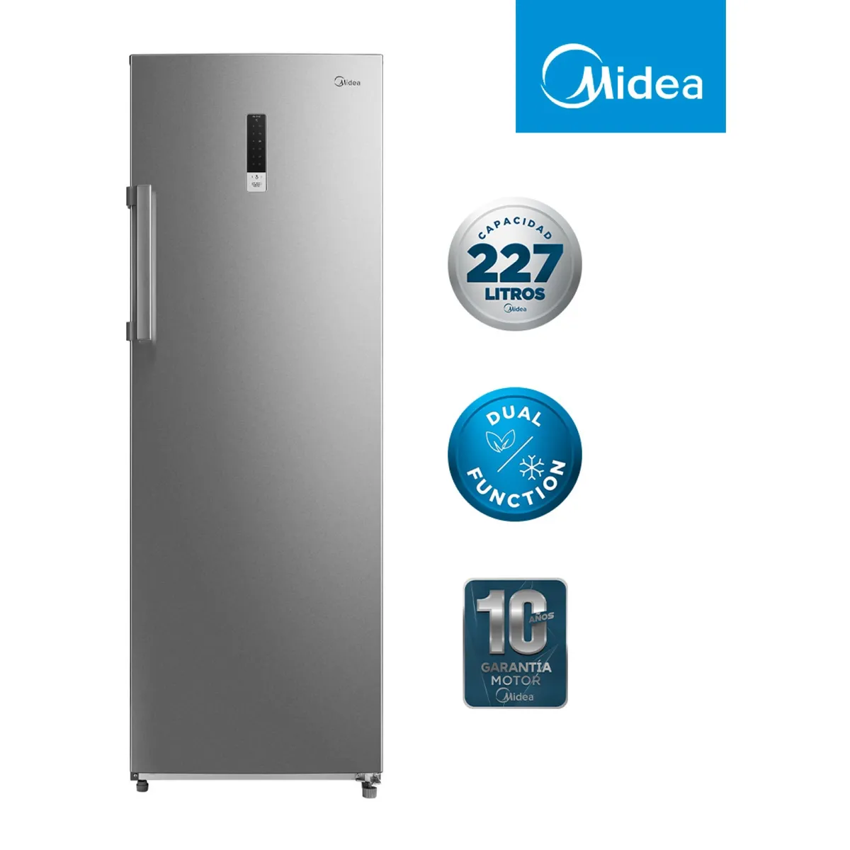 MIDEA - Congelador Freezer Vertical 238 Lt Mfv-2400S312Fw Midea