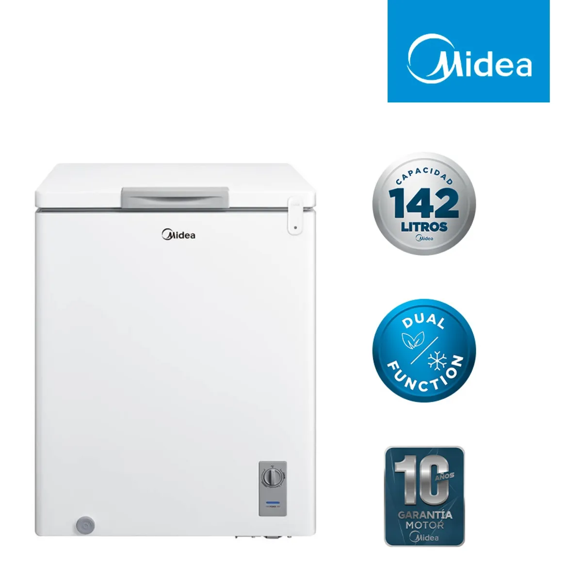 MIDEA - Congelador Freezer Horizontal 142 Lt MFH-1430B186C Midea
