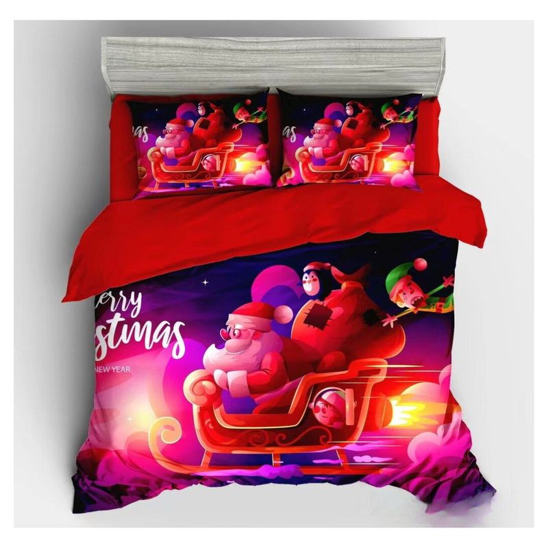 GENERICO - Cubrecama Con Diseños Navideños De Verano 2 Plazas 250x230cm