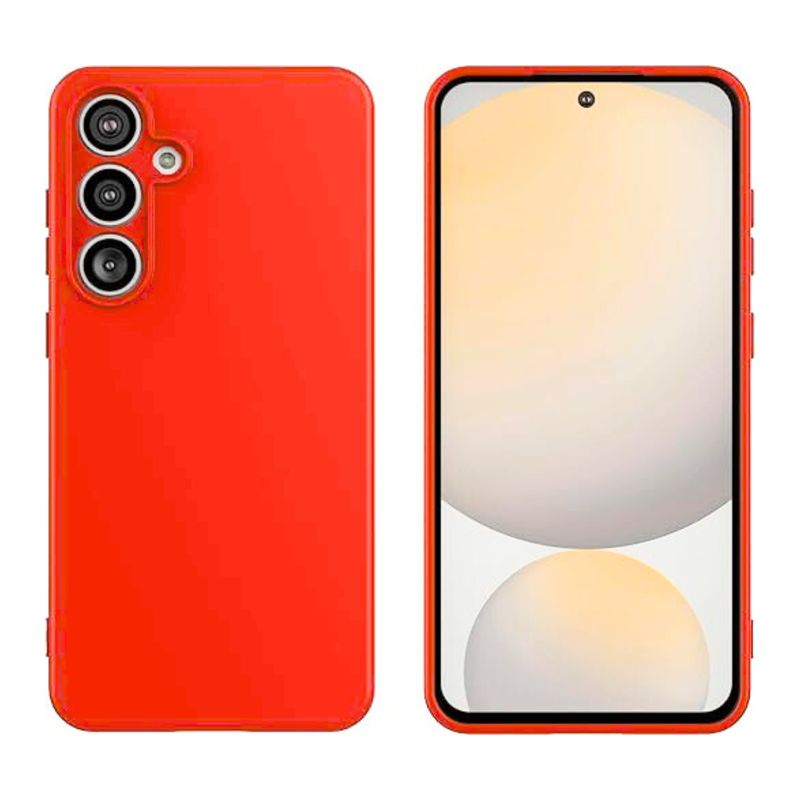 GENERICO - Carcasas Silicona Color Para Samsung S24 fe - Rojo