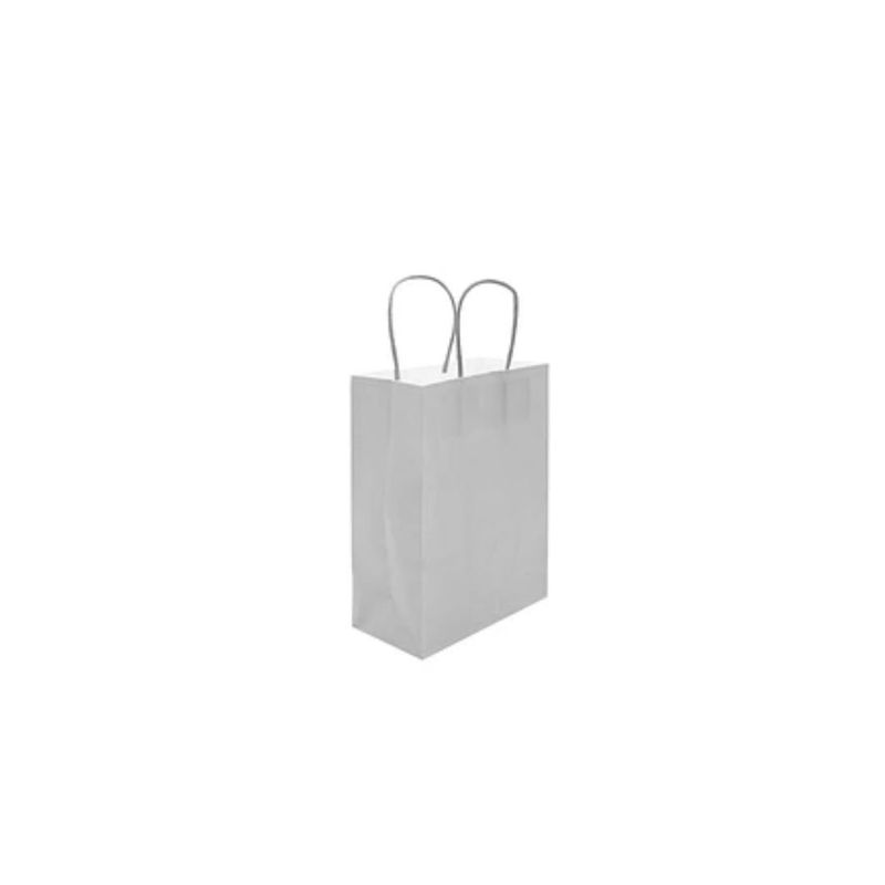 GENERICO - Bolsa De Papel Pequeña Gris 16x22x8cm