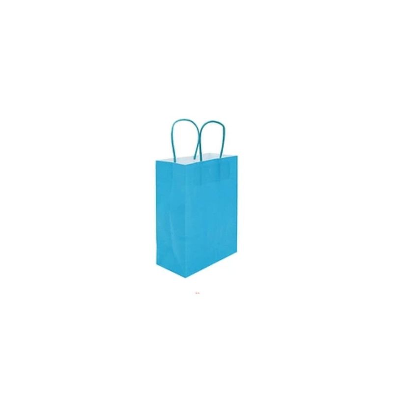 GENERICO - Bolsa De Papel Pequeña Celeste 16x22x8cm