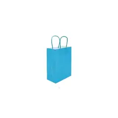 GENERICO - Bolsa De Papel Pequeña Celeste 16x22x8cm