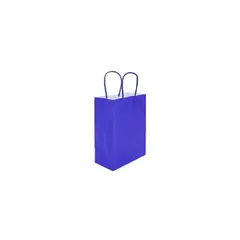 GENERICO - Bolsa De Papel Pequeña Azul 16x22x8cm