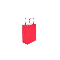GENERICO - Bolsa De Papel Pequeña Roja 16x22x8cm