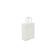 GENERICO - Bolsa De Papel Pequeña Blanca 16x22x8cm