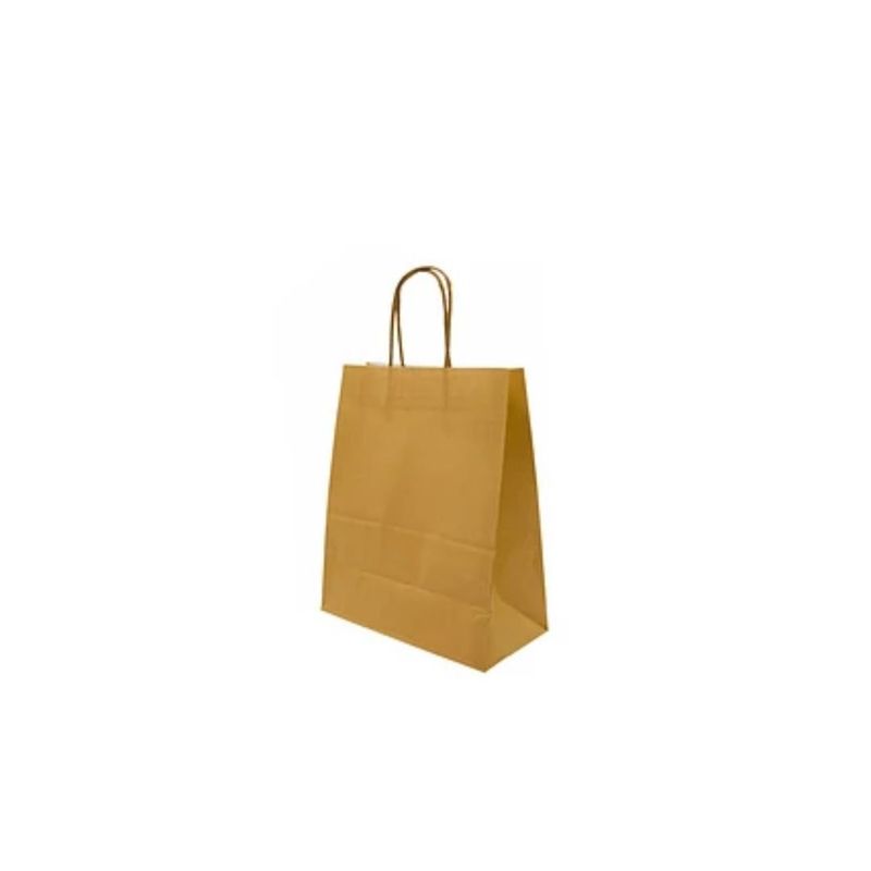 GENERICO - Bolsa De Papel Pequeña Kraft 16x22x8cm