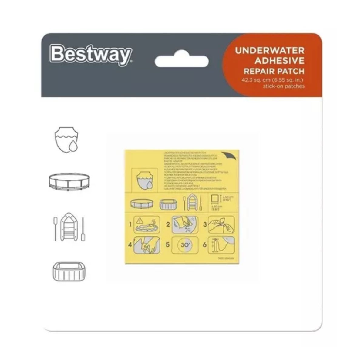 GENERICO - 10 Parches De Reparación Bajo Agua Piscinas Estructurales