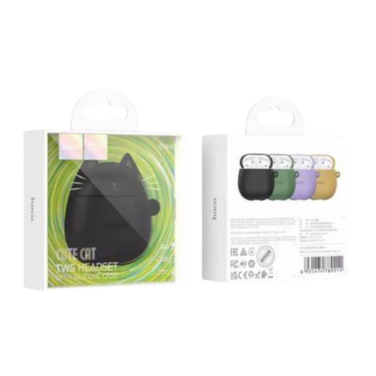 HOCO - Audifonos Bluetooth Tws Hoco Ew45 Gato Negro  Compatible iPhone