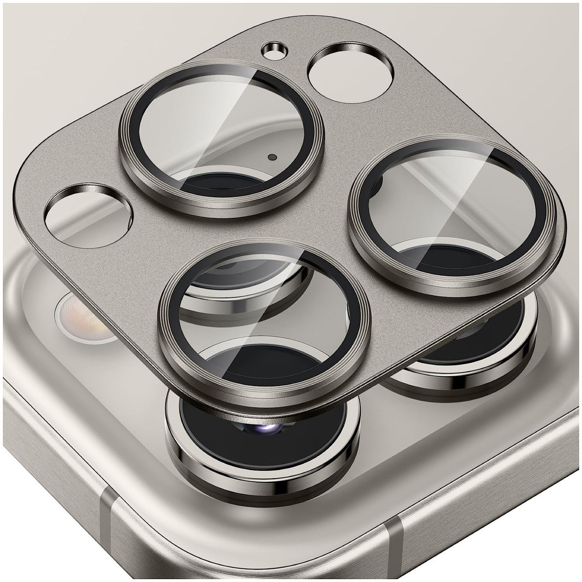 GENERICO - Lamina Para Camara De Aluminio iPhone 16 Pro - 16 Pro Max - Titanio