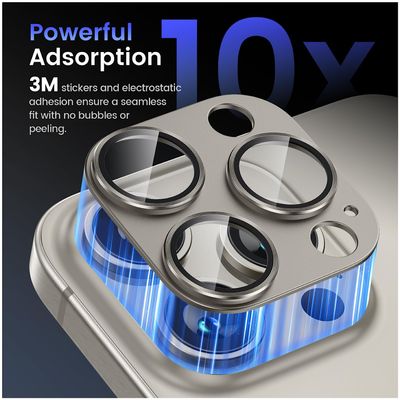 Imagen 2 del producto Lamina Para Camara De Aluminio iPhone 16 Pro - 16 Pro Max - Titanio