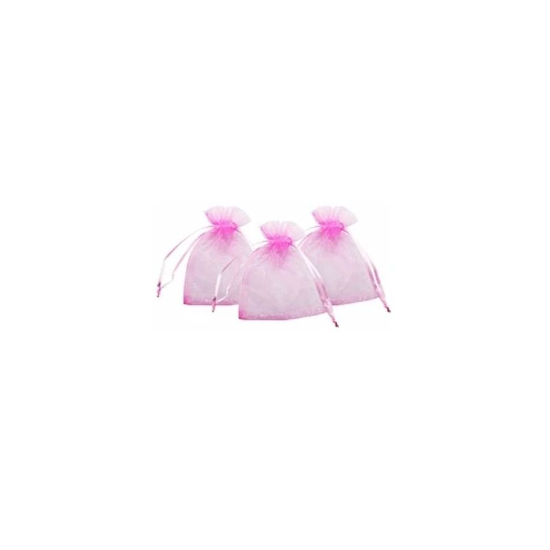 GENERICO - Bolsas De Organza Rosada 10pcs 8x10cm