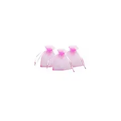 GENERICO - Bolsas De Organza Rosada 10pcs 8x10cm