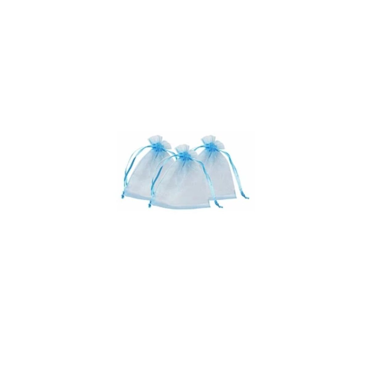 GENERICO - Bolsas De Organza Celeste 10pcs 8x10cm