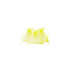 GENERICO - Bolsas De Organza Amarilla 10pcs 8x10cm