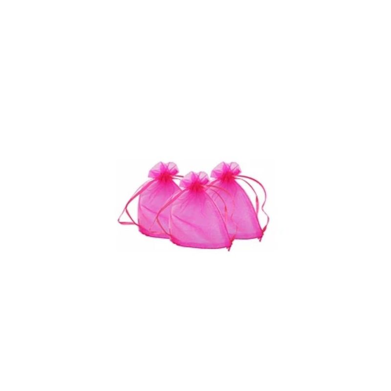 GENERICO - Bolsas De Organza Fucsia 10pcs 8x10cm