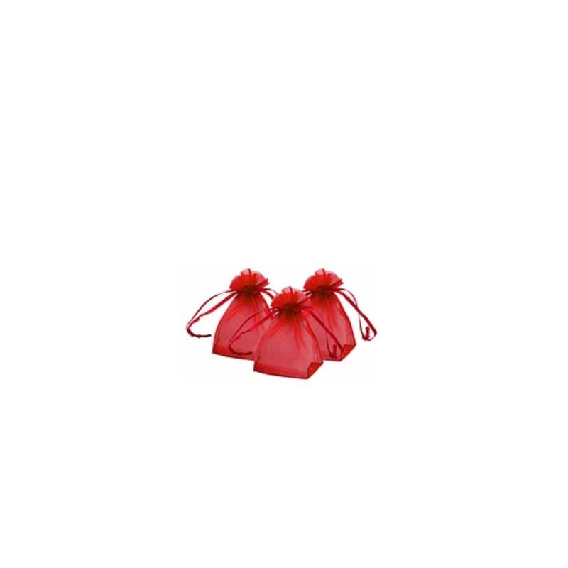 GENERICO - Bolsas De Organza Roja 10pcs 8x10cm
