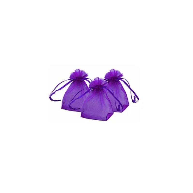 GENERICO - Bolsas De Organza Morada 10pcs 8x10cm