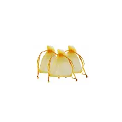 GENERICO - Bolsas De Organza Oro 8pcs 10x13cm
