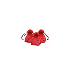 GENERICO - Bolsas De Organza Roja 8pcs 10x13cm