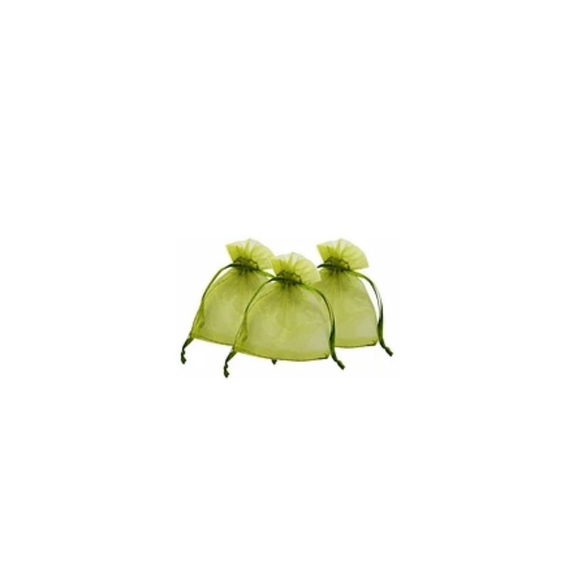 GENERICO - Bolsas De Organza Verde 8pcs 10x13cm