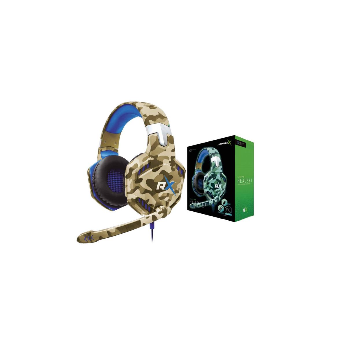 REPTILEX - Audífonos Gamer Conexión 35mm Y Usb Con Diseño - SC