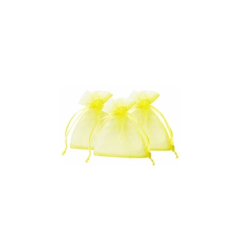 GENERICO - Bolsa De Organza Amarilla 6pcs 13x18cm