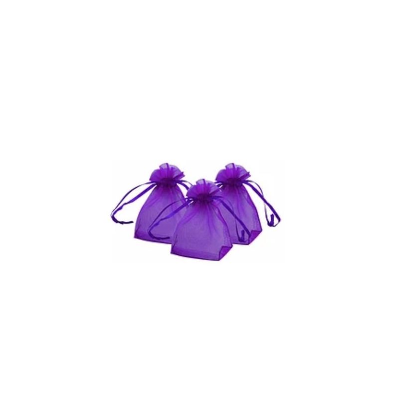 GENERICO - Bolsa De Organza Morada 6pcs 13x18cm