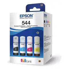 EPSON - Set 4 Botellas Tinta Original T544 Negro Cian Magenta Amarillo