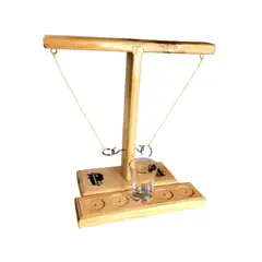 GENERICO - Ring Toss Shot Lanzamiento Anillos Juego Madera Para Beber