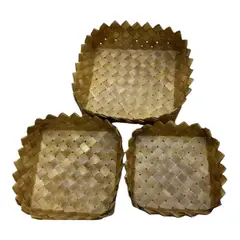 GENERICO - Cesta O Macetero De Bambú Set De 3 A6