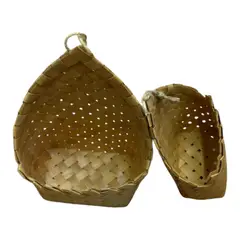 GENERICO - Cesta O Macetero De Bambú Set De 2 A7