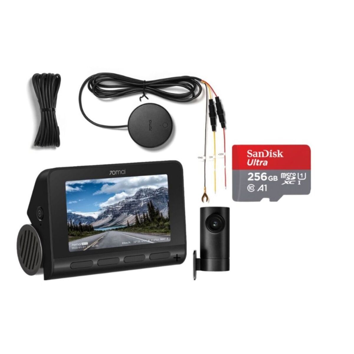 70MAI - Kit Cámara De Auto 70mai A810-Up04 4g-Cámara Trasera Rc12-sd 256 GB