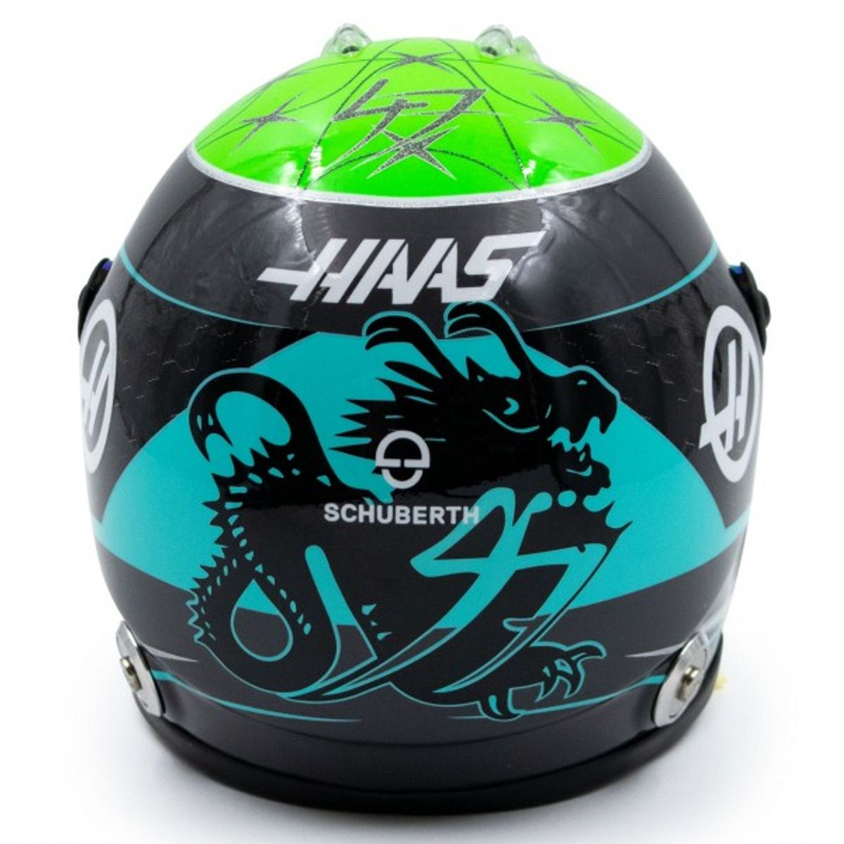 SCHUBERT - Casco Colección Formula 1 Mick Schumacher 2022 Haas Esc 1:2