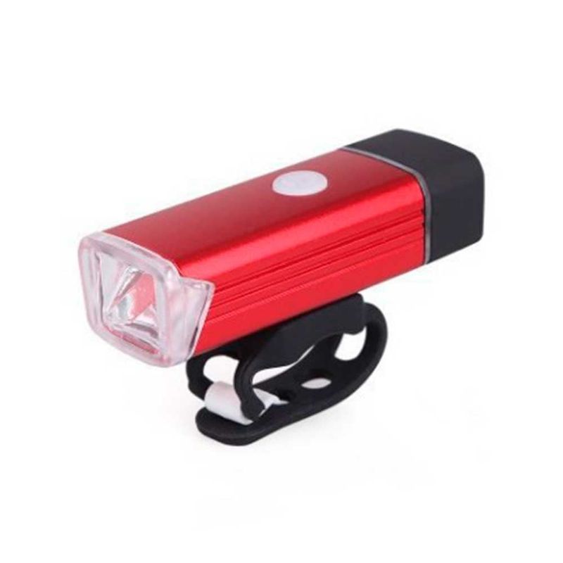 GENERICO - Luz delantera recargable para bicicleta rojo