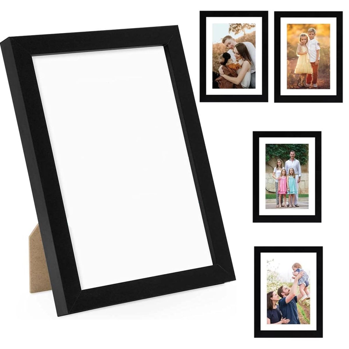 KUANGYE - Pack 5 Marco Para Foto Portaretrato Tamaño Decoración Cuadro